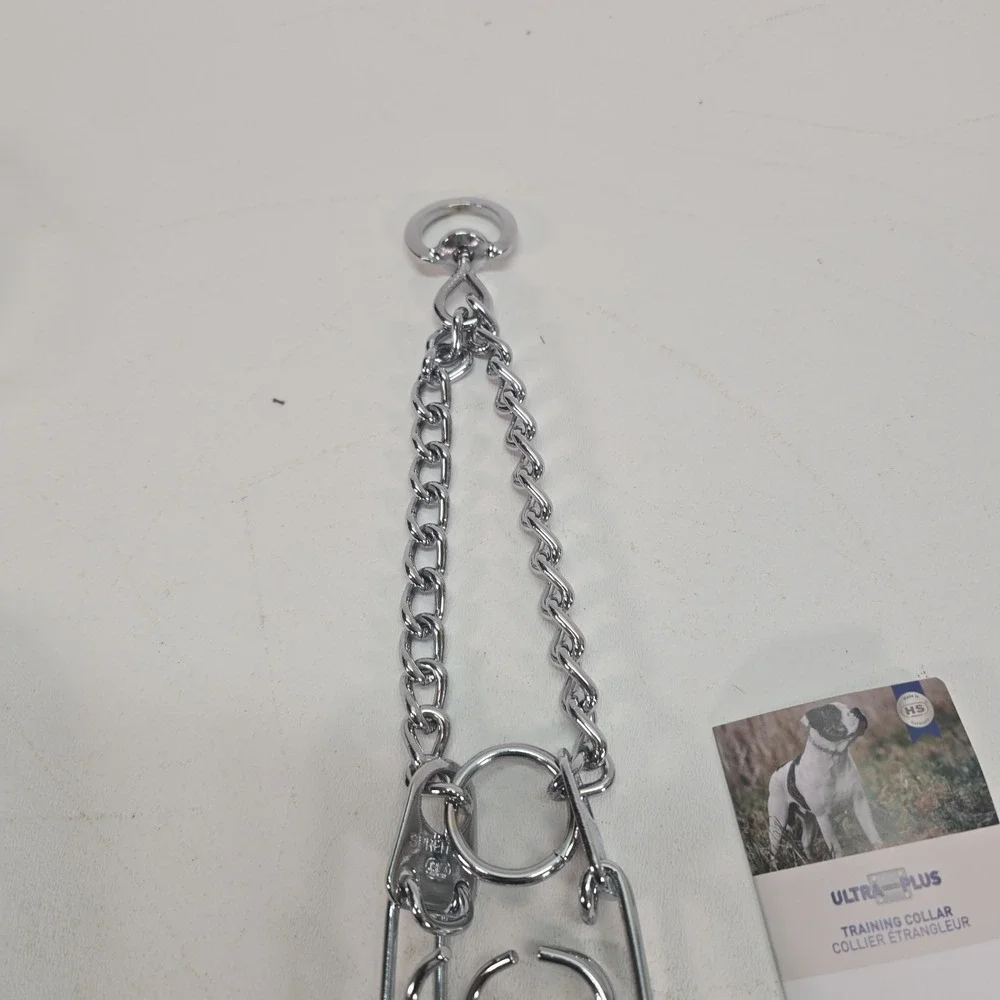 Herm Sprenger Chrome Plated Ultra Plus Dog Prong Training Collar 3.2 X 22